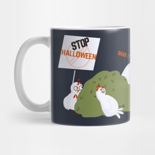 Stop Halloween! Chickens Protest Mug